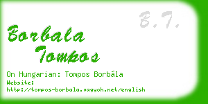 borbala tompos business card